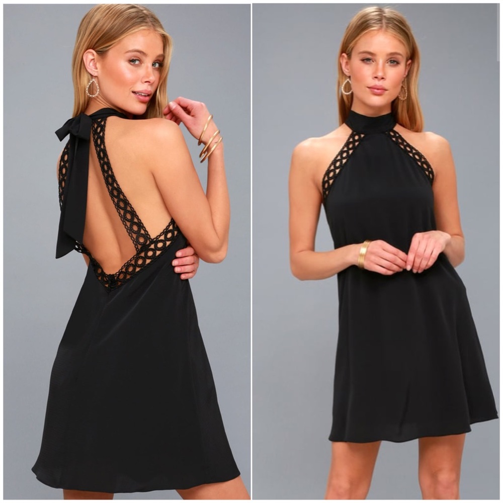 Lulu’s any sway, shape or form black dress